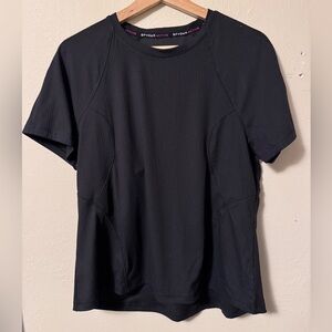 Spyder black fitted athletic short sleeve top Size Large